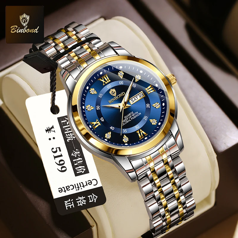 Luxury Watch Top 10 - BINBOND B7169 Orologi al quarzo da