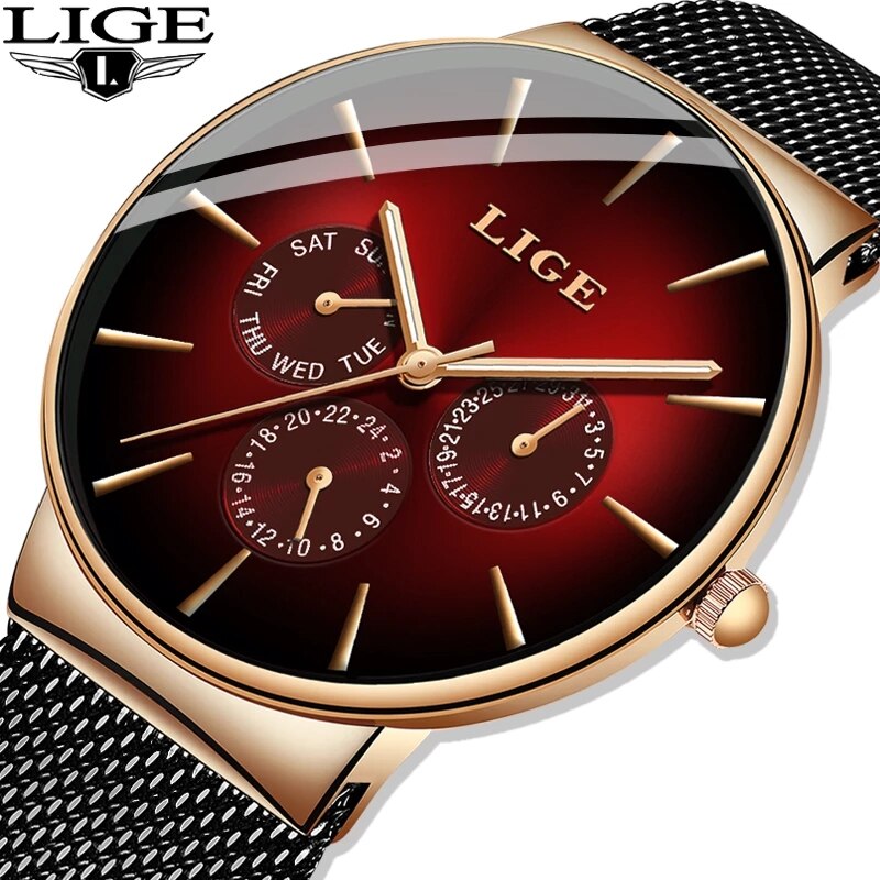 Luxury Watch Top 10 - New LIGE Fashion Mens orologi Top